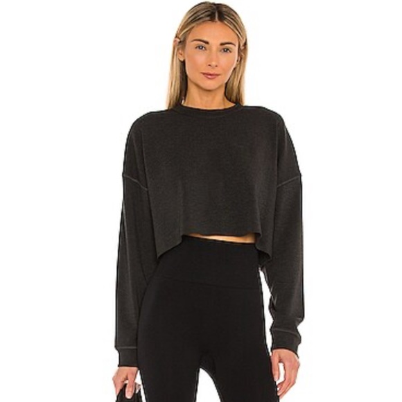 ⭐️ WeWoreWhat Cropped Cotton-Blend Sweatshirt [851] - Picture 3 of 9